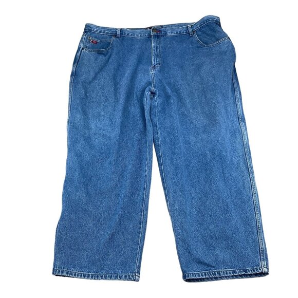 Bugle Boy Jeans Men 47W x28L Blue Class A High Rise‎ Wide Leg Relaxed VTG - Picture 1 of 12